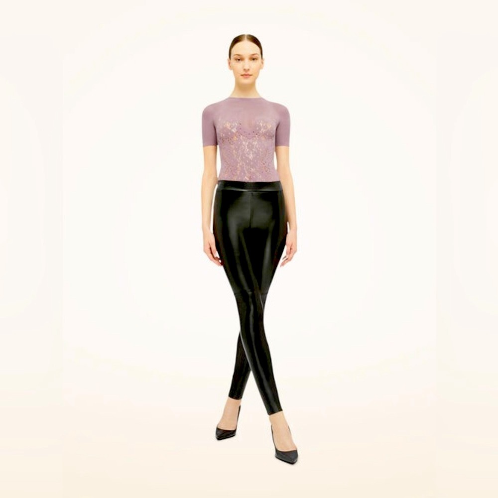 NEW WOLFORD ESTELLA LEGGINGS - VEGAN LEATHER! SIZE XS!